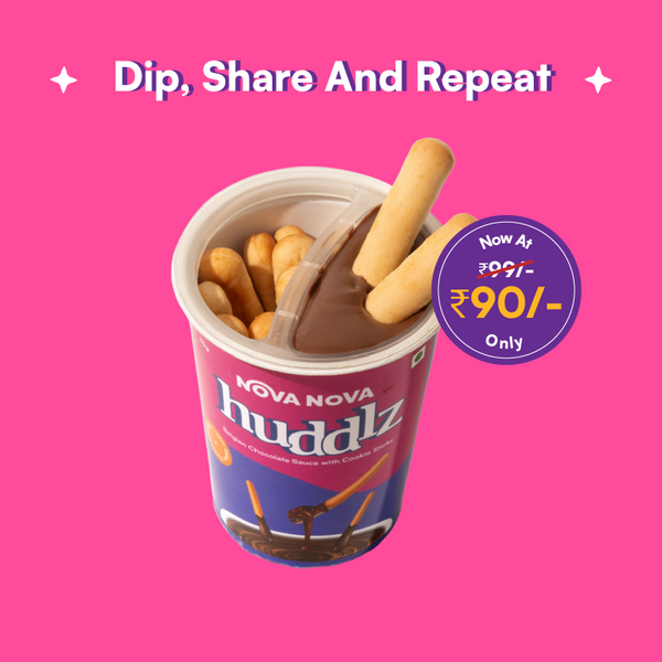Huddlz Belgian Chocolate Dip and Stick Biscuits