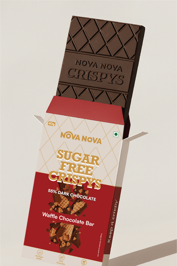 Sugar Crispys Dark Chocolate - Waffle Chocolate Bar