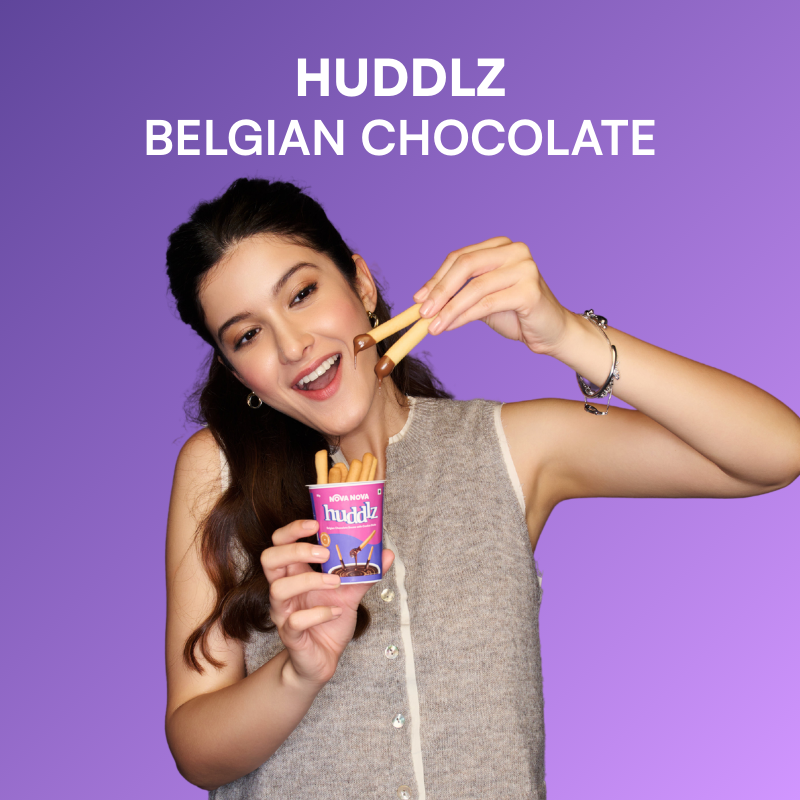 Huddlz Belgian Chocolate Dip and Stick Biscuits