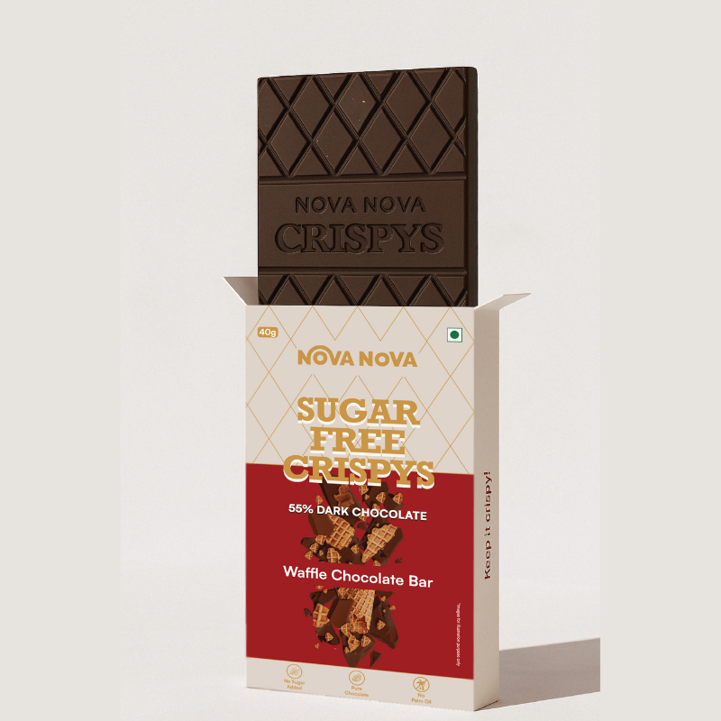 Sugar Crispys Dark Chocolate - Waffle Chocolate Bar