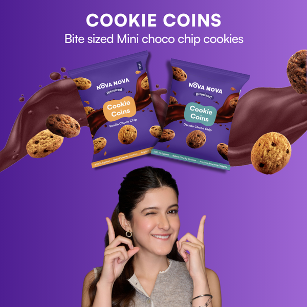 Cookie  Cookie Coins - Assorted Vanilla & Double Choco Chip Cookies – Nova