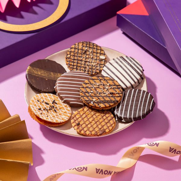 Mini Waffle Chocolates and Cookies - Assorted Gift Box