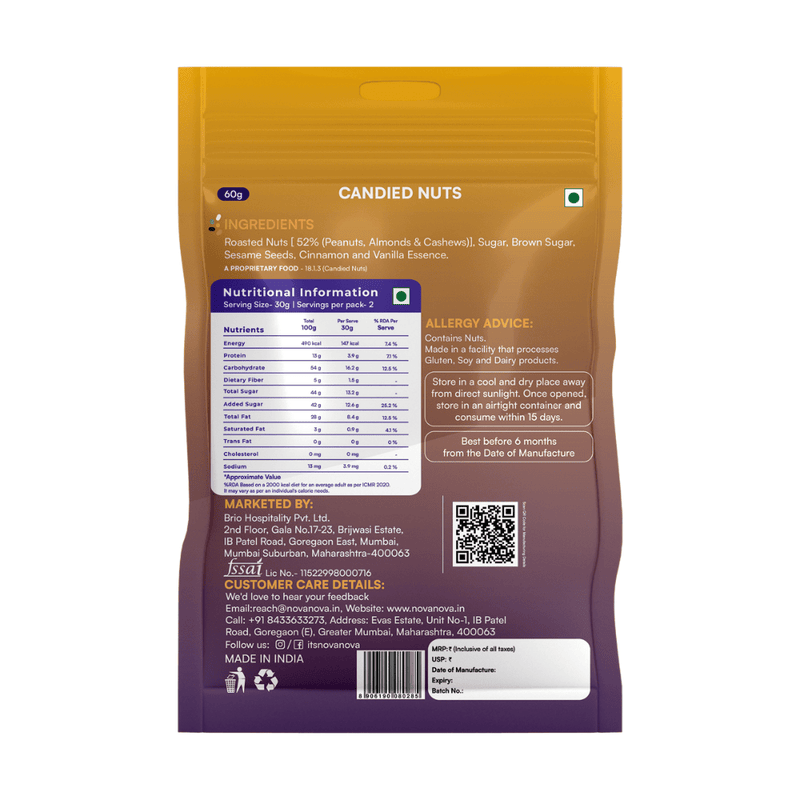 Treasures - Candied Nuts - Gift Pouch