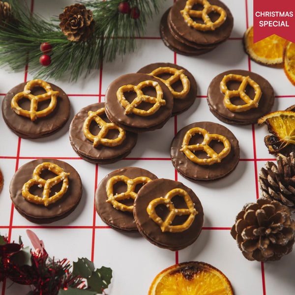 Pretzel Waffle Chocolates - Milk Chocolate & Peanut Butter - Christmas Special 🎅
