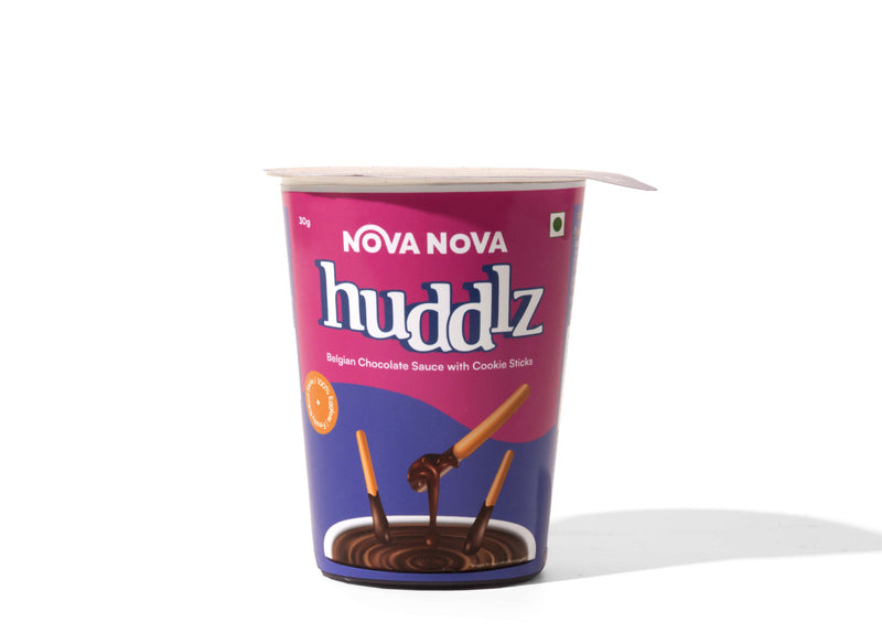 Huddlz Belgian Chocolate Dip and Stick Biscuits