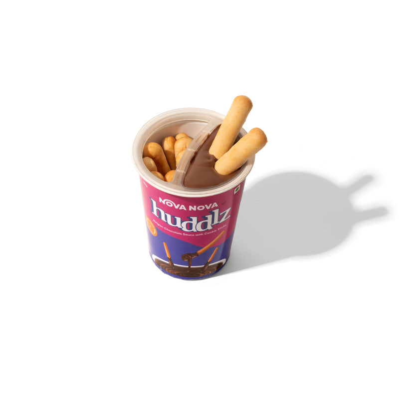 Huddlz Belgian Chocolate Dip and Stick Biscuits