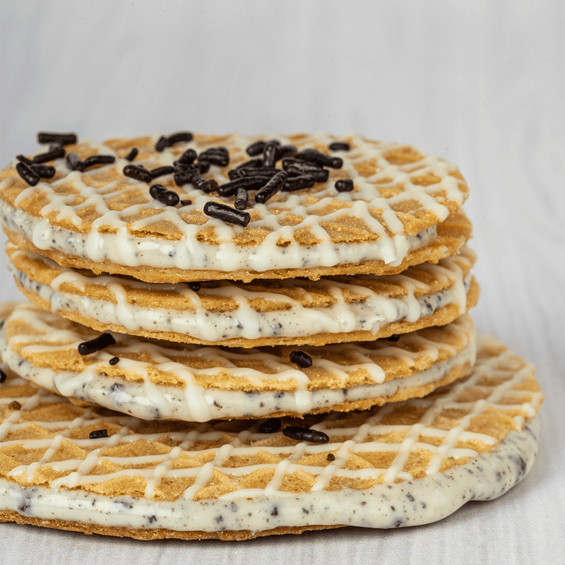 Mini Waffle Cookies - Cookies & Cream