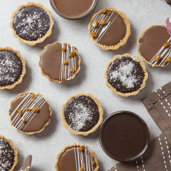 Chocolate Tarts - Coconut & Butterscotch Filling