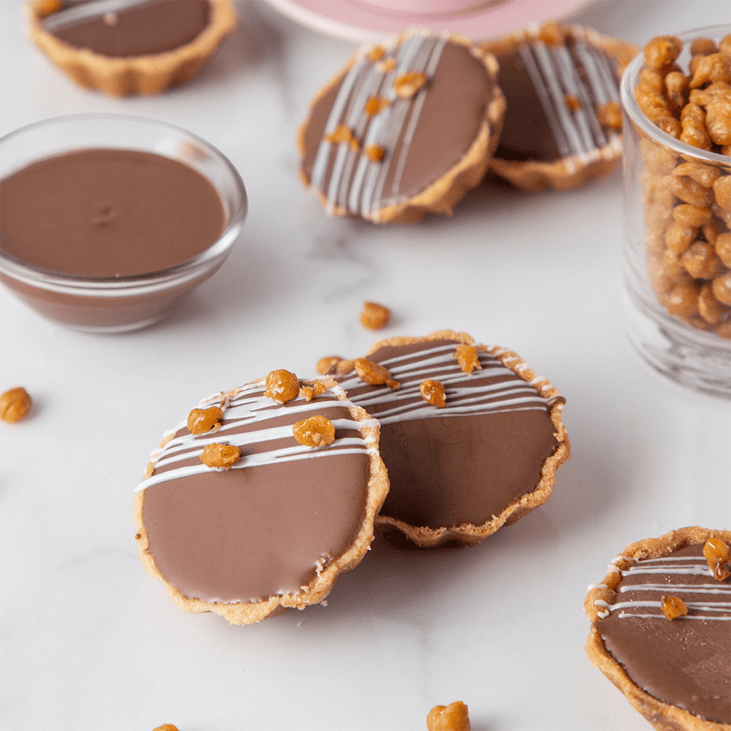 Chocolate Tarts - Coconut & Butterscotch Filling