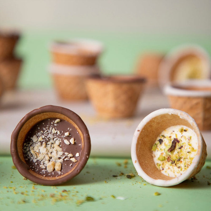 Crispy Cups - Pistachio & Cashew Praline