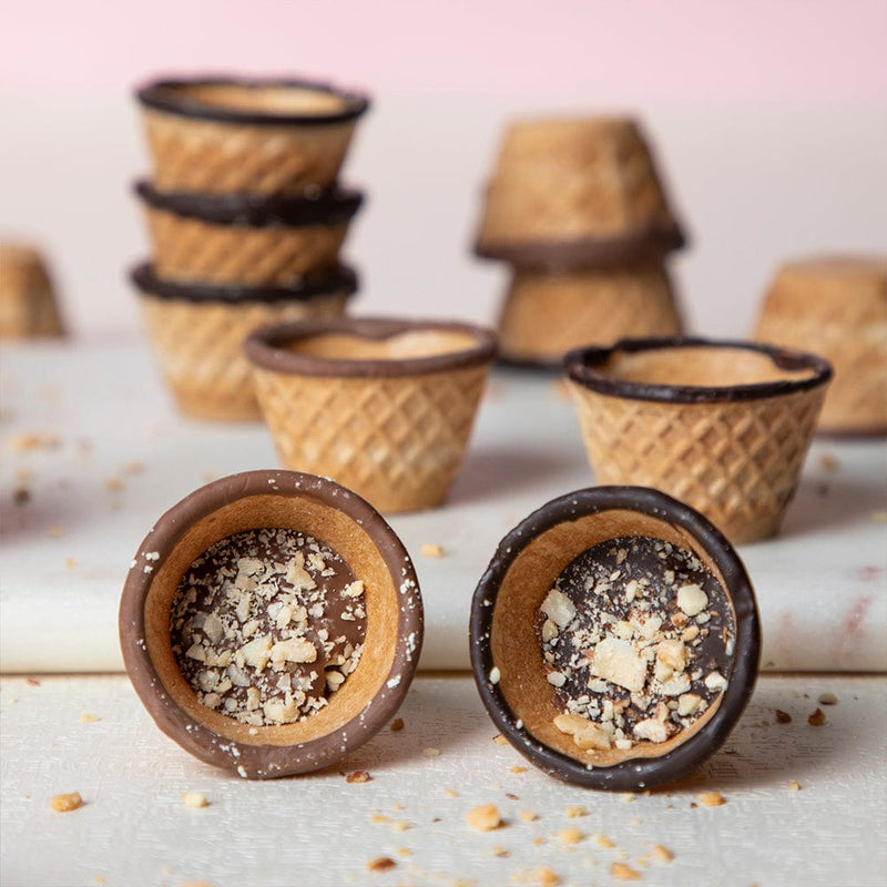 Crispy Cups - Almond & Peanut Praline