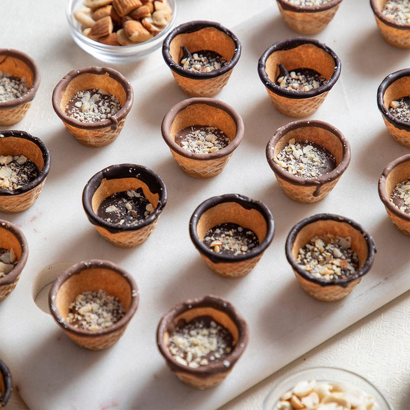 Crispy Cups - Almond & Peanut Praline