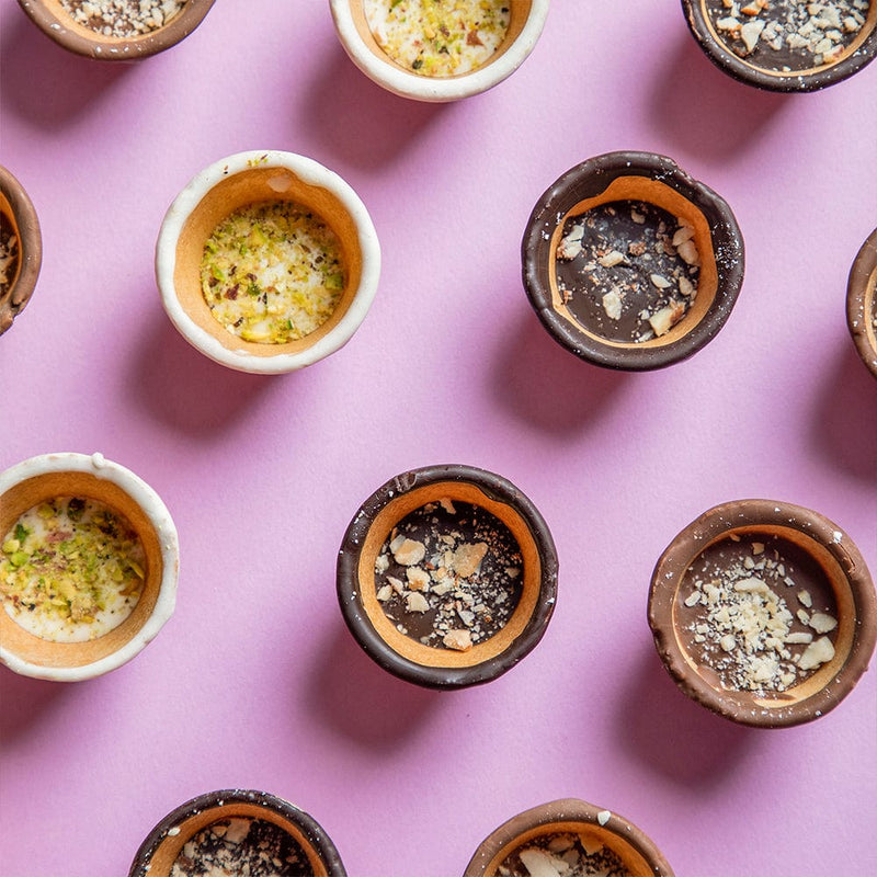 Crispy Cups - Assorted Nuts & Praline