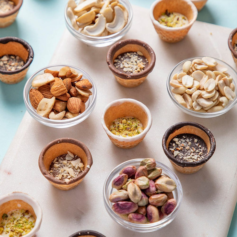 Crispy Cups - Assorted Nuts & Praline