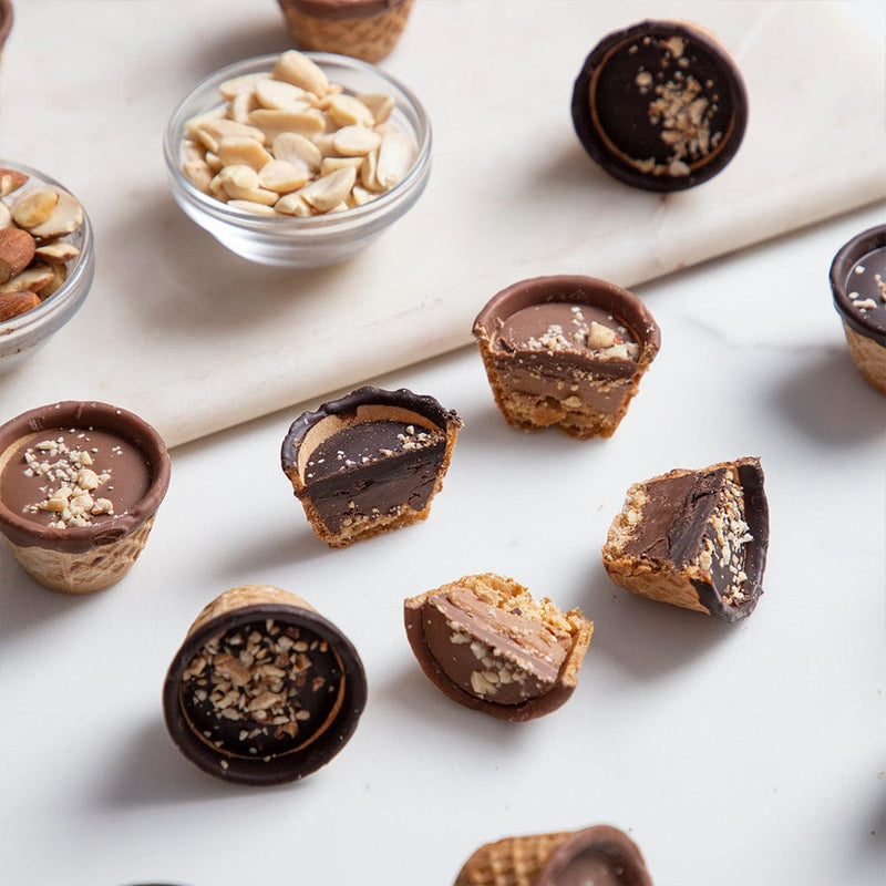 Crispy Cups - Almond & Peanut Praline