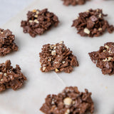 Waffle Clusters - Classic Chocolate with Peanut Butter Drizzle