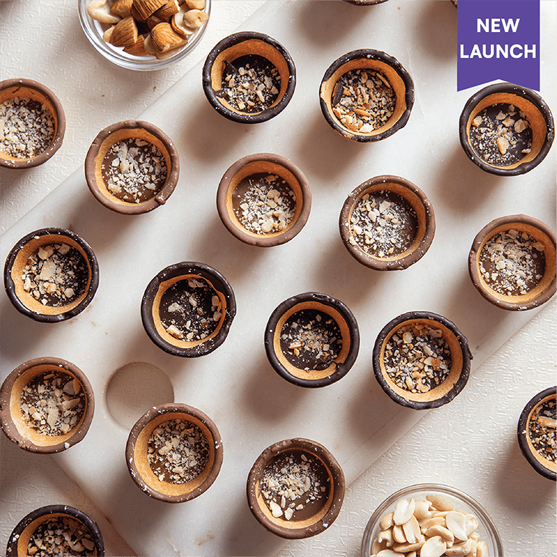 Crispy Cups - Almond & Peanut Praline